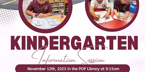 2026-2027 Kindergarten Info Session