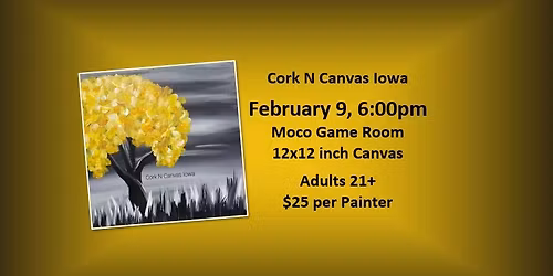 Moco Game Room-Yellow Tree-Cork N Canvas Iowa