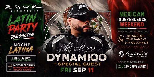 LATIN PARTY FEAT DYNAMIQO AT ZOUK NIGHTCLUB