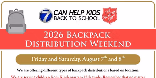 2026 Back to School Backpack Distribution