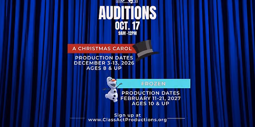 A Christmas Carol & Frozen Auditions