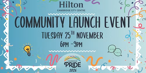 Cambridge Pride 2026 - Community Launch 