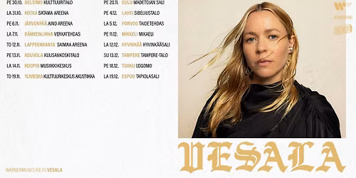 Vesala - Laulumailla-konserttisalikiertue 2026 (Sibeliustalo, Lahti)
