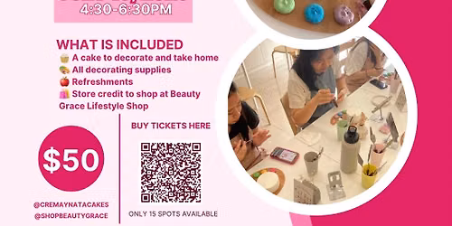 Paint, Shop & Sip Cake Decorating Class