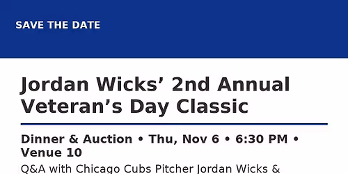 Jordan Wicks\u2019 2nd Annual Veteran\u2019s Day Classic