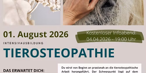 Veterin\u00e4r-Osteopathische (Tierosteopathie) Fachausbildung f\u00fcr Pferde und Kleintiere