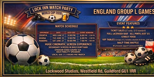 The Lock Inn Watch Party Guildford - World Cup 2026