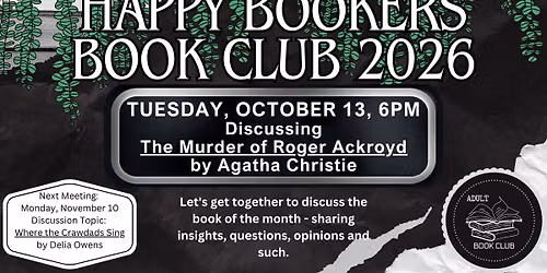 Happy Bookers Book Club - The Murder of Roger Ackroyd