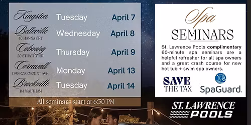 \ud83d\udca7\ud83d\udc68\ud83c\udffc\u200d\ud83d\udd2cFree Spa Seminar in Cornwall (Hot Tub Water Care)