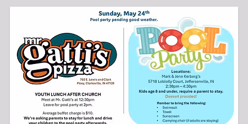 Youth lunch and pool party