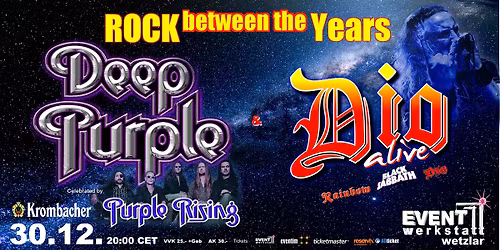DIO ALIVE & PURPLE RISING \u2013 Tribute to Rainbow, Black Sabbath, Dio & Deep Purple \u2013 Eventwerkstatt