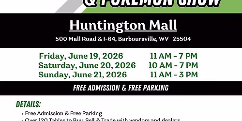 Huntington Mall Sports Card, Sports Collectibles, Pok\u00e9mon, One Piece & TCG SHOW!!