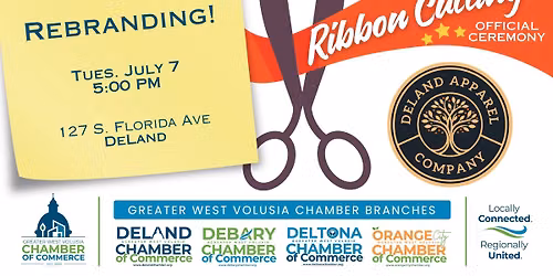 Ribbon Cutting | Rebranding for DeLand Apparel Company