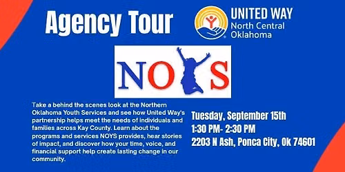 United Way Partner Agency Tour: Northern Oklahoma Youth Services (NOYS)