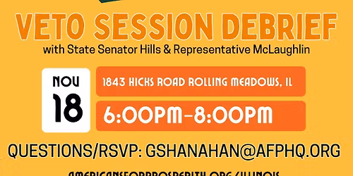 Veto Session Recap with Representative McLaughlin and Senator Hills