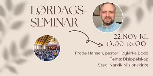 Lørdagsseminar i Narvik Misjonskirke