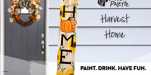 Harvest Home DIY Fall Porch Leaner Paint and Sip