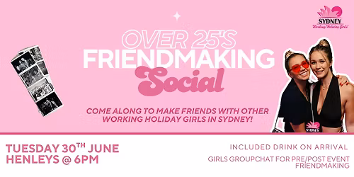 Over 25 Friendmaking Social | Tuesday 30th June