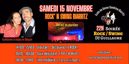 STAGE de ROCK avec Guillaume et B\u00e9quie de Bdx & soir\u00e9e ROCK \/ SWING DJ Guillaume