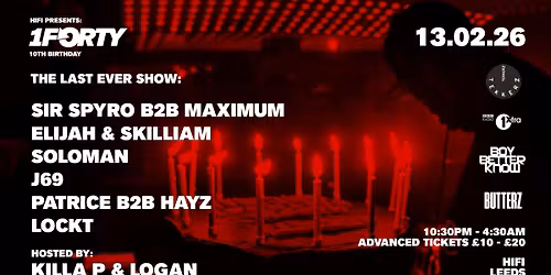 HiFi Presents: 1Forty w\/ Sir Spyro B2B DJ Maximum, Elijah &amp; Skilliam. 