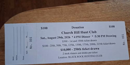 (2026) Church Hill Hunt Club Annual drawing
