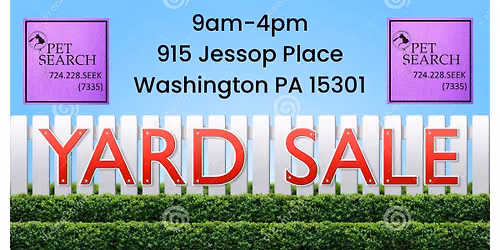Pet Search\u2019s Yard Sale for Homeless Animals