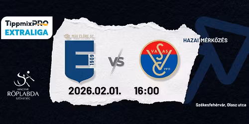 M\u00c1V El\u0151re Foxconn - VASAS SC TippmixPro N\u0151i Extraliga r\u00f6plabda m\u00e9rk\u0151z\u00e9s
