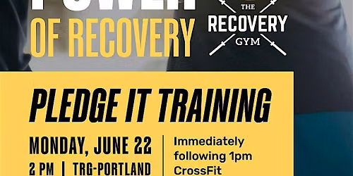 Pledge It Training for TRG's Power of Recovery