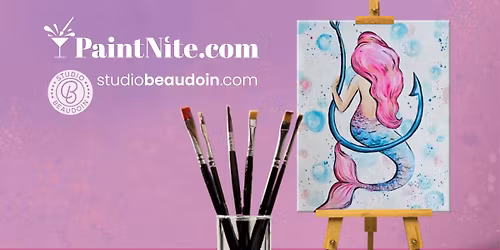 Paint Nite: Pink and Blue Mermaid