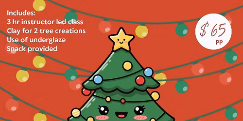 November 24th Kids Clay Camp: Stacked Winter Trees