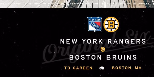 New York Rangers at Boston Bruins at TD Garden