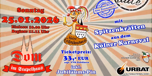 Brauhaussitzung zum 44j\u00e4hrigen Jubil\u00e4um der kleinen Erdm\u00e4nnchen