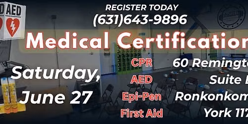 CPR, AED, Epi-Pen, & First Aid Training Session