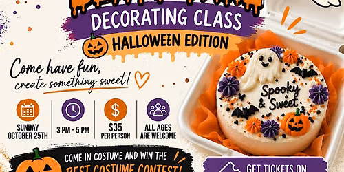 Halloween Bento cake decorating class