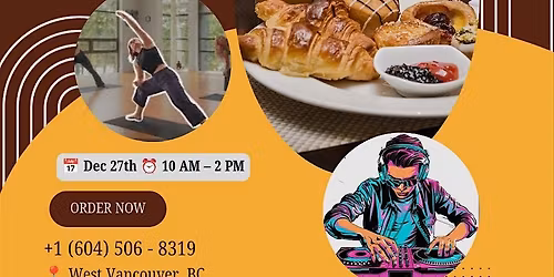 Indulgent Breakfast DJ + Yoga