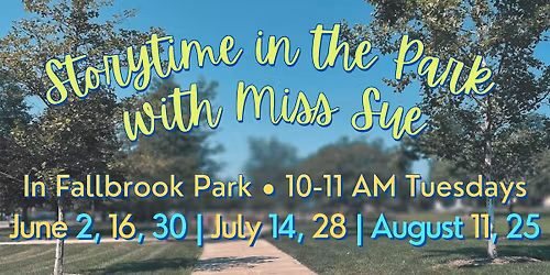 Storytime in the Park with Miss Sue