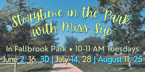Storytime in the Park with Miss Sue