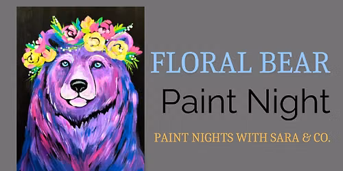 Floral Bear Paint Night