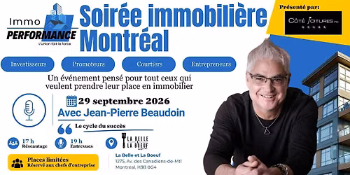 Soir\u00e9e immobili\u00e8re Montr\u00e9al