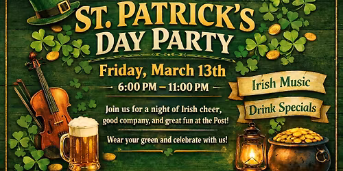 Post 1564 St Patrick's Day Party