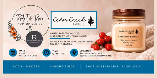 ReCouture Boutique | Rooted & Rare with Cedar Creek Candle Co.