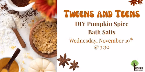 Pumpkin Spice Bath Salts for Tweens and Teens