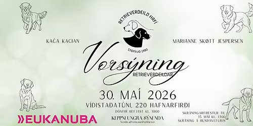 Vors\u00fdning Retrieverdeildar 2026