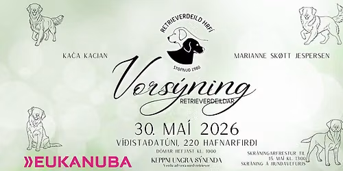 Vors\u00fdning Retrieverdeildar 2026