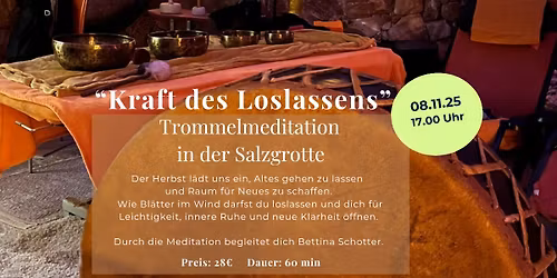 Kraft des Loslassens \u2013 Trommelmeditation in der Salzgrotte