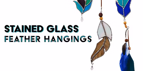Stained Glass Feather Hanging