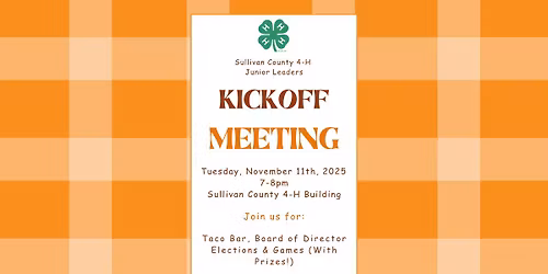 Junior Leader Kickoff Meeting