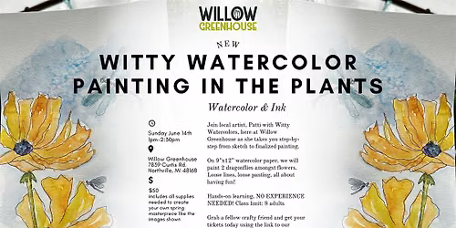 Witty Watercolor Painting in the Plants!