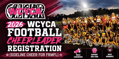 2026 WCYCA Football Cheerleader Registration - Sideline Cheer for FRMFL