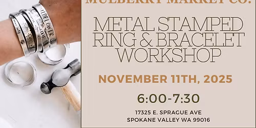 Metal Stamped Ring & Bracelet Class!
